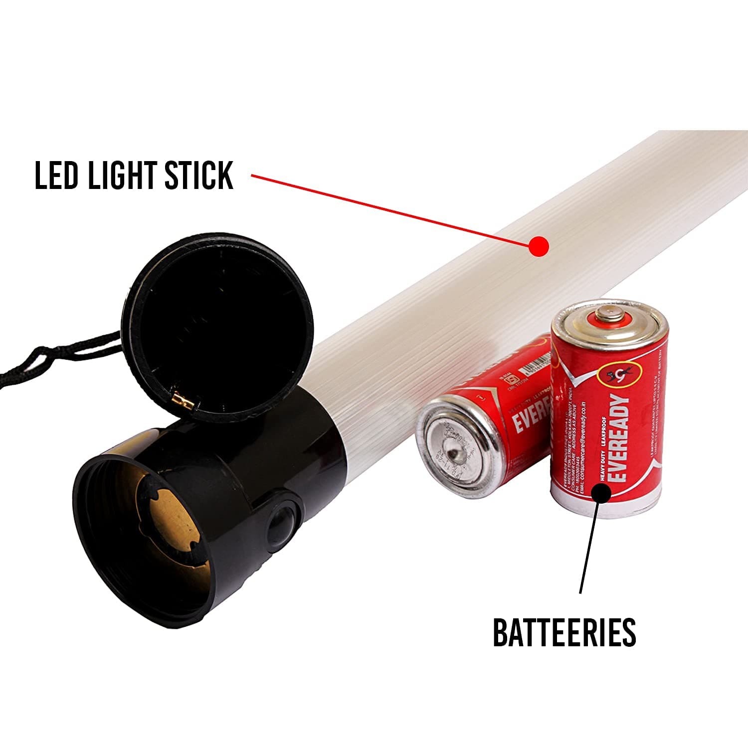 LADWA 20-Inch Non-Rechargeable Safety Traffic Signal Baton, High-Visibility Warning Light Stick for Parking Guides, Traffic Control, & Multipurpose Outdoor Use. view 5