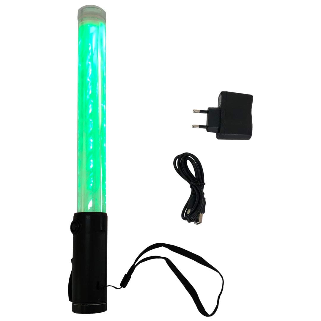 LADWA Reflective Jacket & Traffic Baton - Combo Pack (1 Green RJ + 1 BRG) view 2