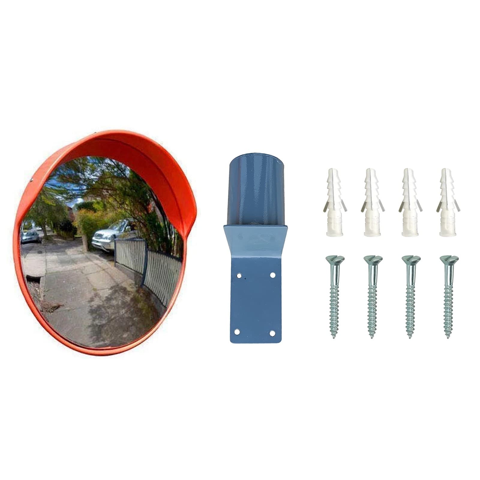 Ladwa Safety 32 Inch Convex Mirror & 3 Inch Wall Fixing Clamp With Fixing Screw & Ghatta