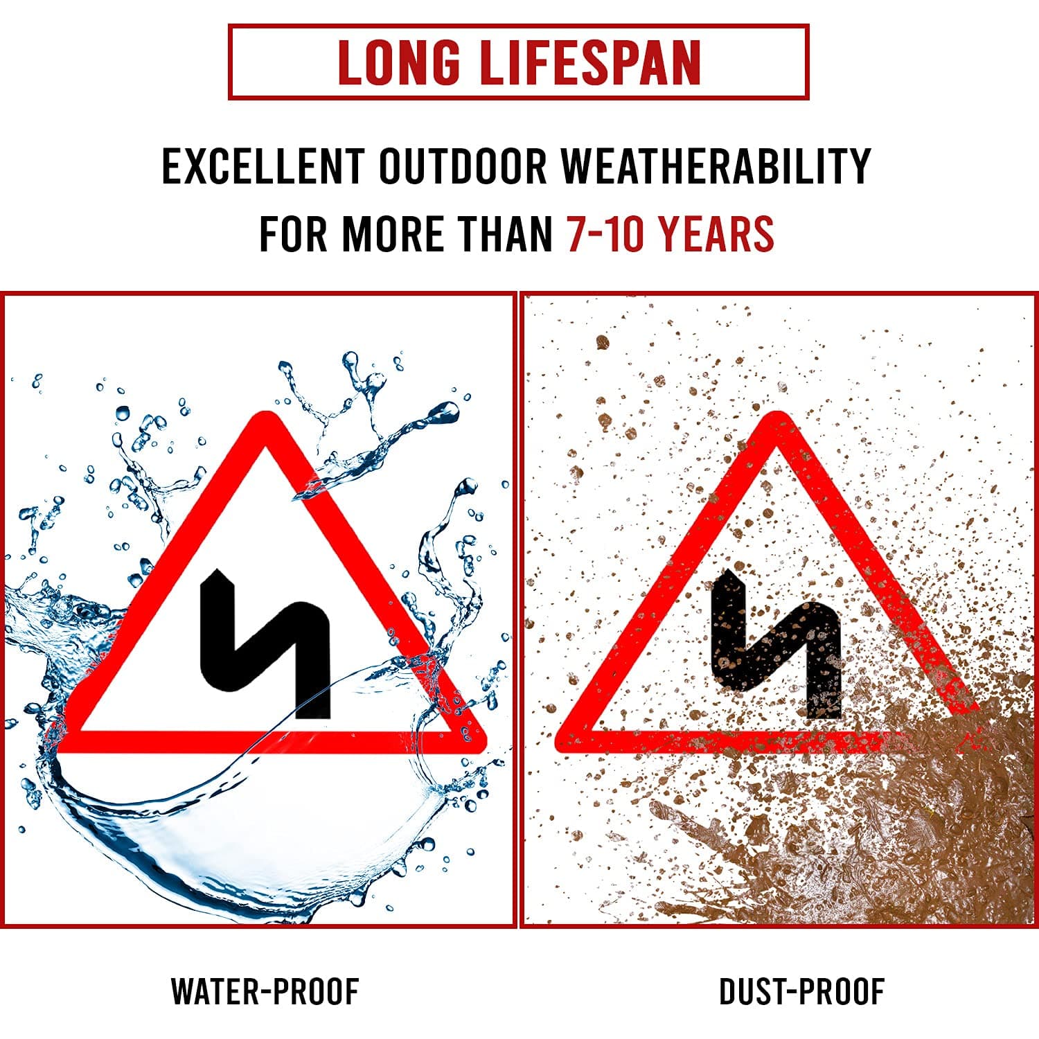 LADWA Triangle Signage 600mm - Series Of Bends view 3