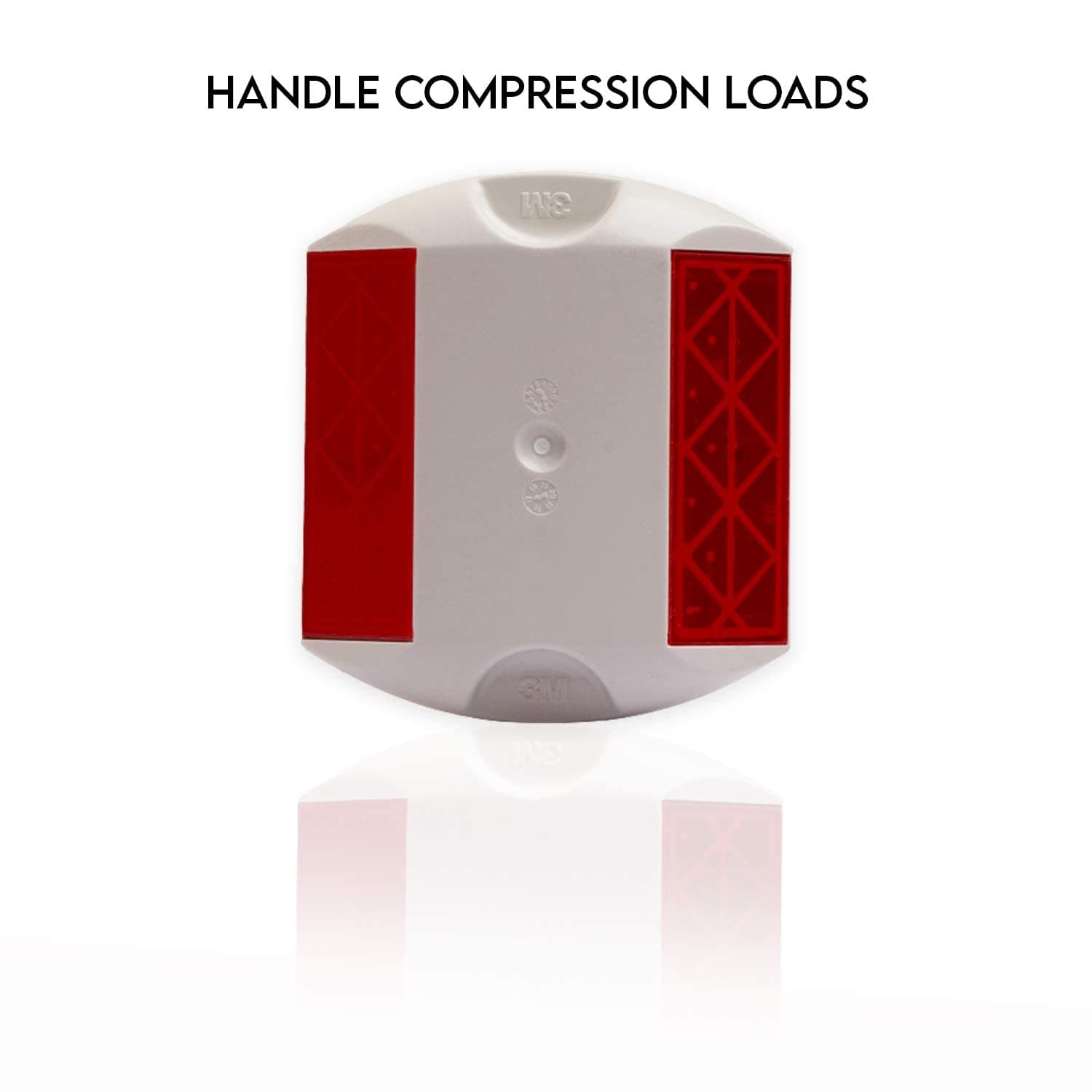 LADWA Road Reflectors Street Pavement & Asphalt Stud Markers | Great Reflecting for Speed Bumps, Sidewalks, Pedestrian Crossings, Freeways & Driveways | Industrial Grade (White) Pack of 5 view 5