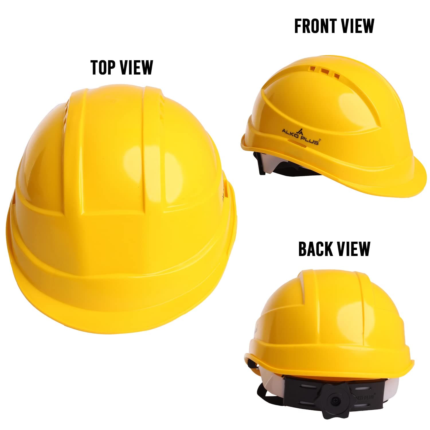 LADWA Yellow Heavy Duty Safety Director Helmet Head Protection for Outdoor Work Head Safety Hat with ISI Mark (Pack of 20) view 2