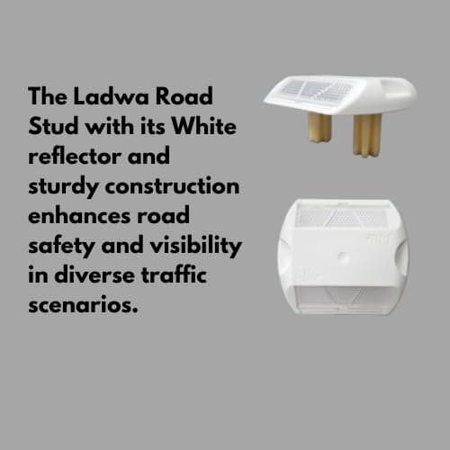 High-Quality Ladwa Road Stud with White Reflector and Shank - P-10 Ensuring Safety and Visibility view 2