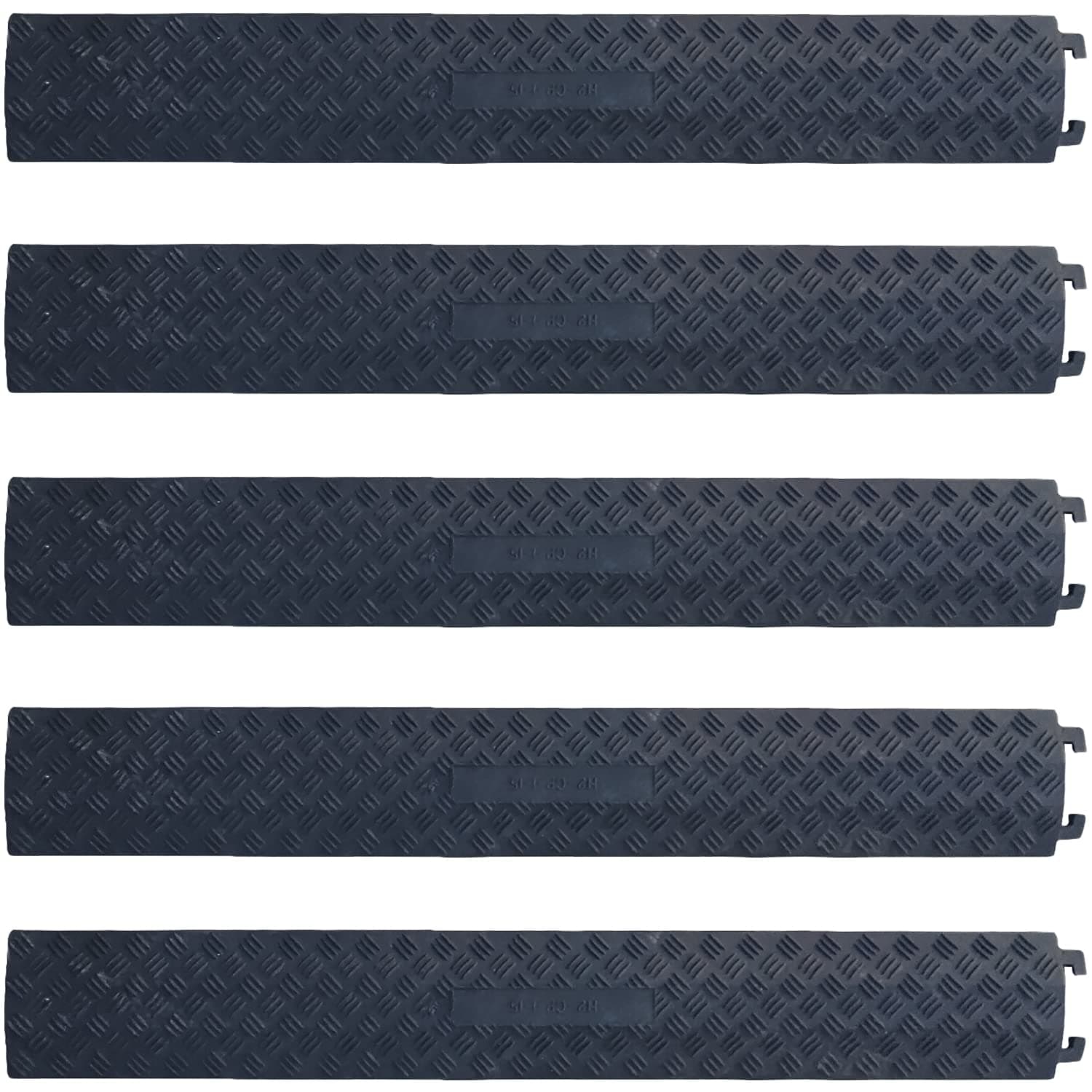 Ladwa Heavy Duty Rubber Cable Protector Bump/Hump Speed Breaker Heavy Duty Hose Cable Track Protector Protective Cover Wires Concealer Floor Cord Cover Cord Protector Black Small (Pack of - 5)