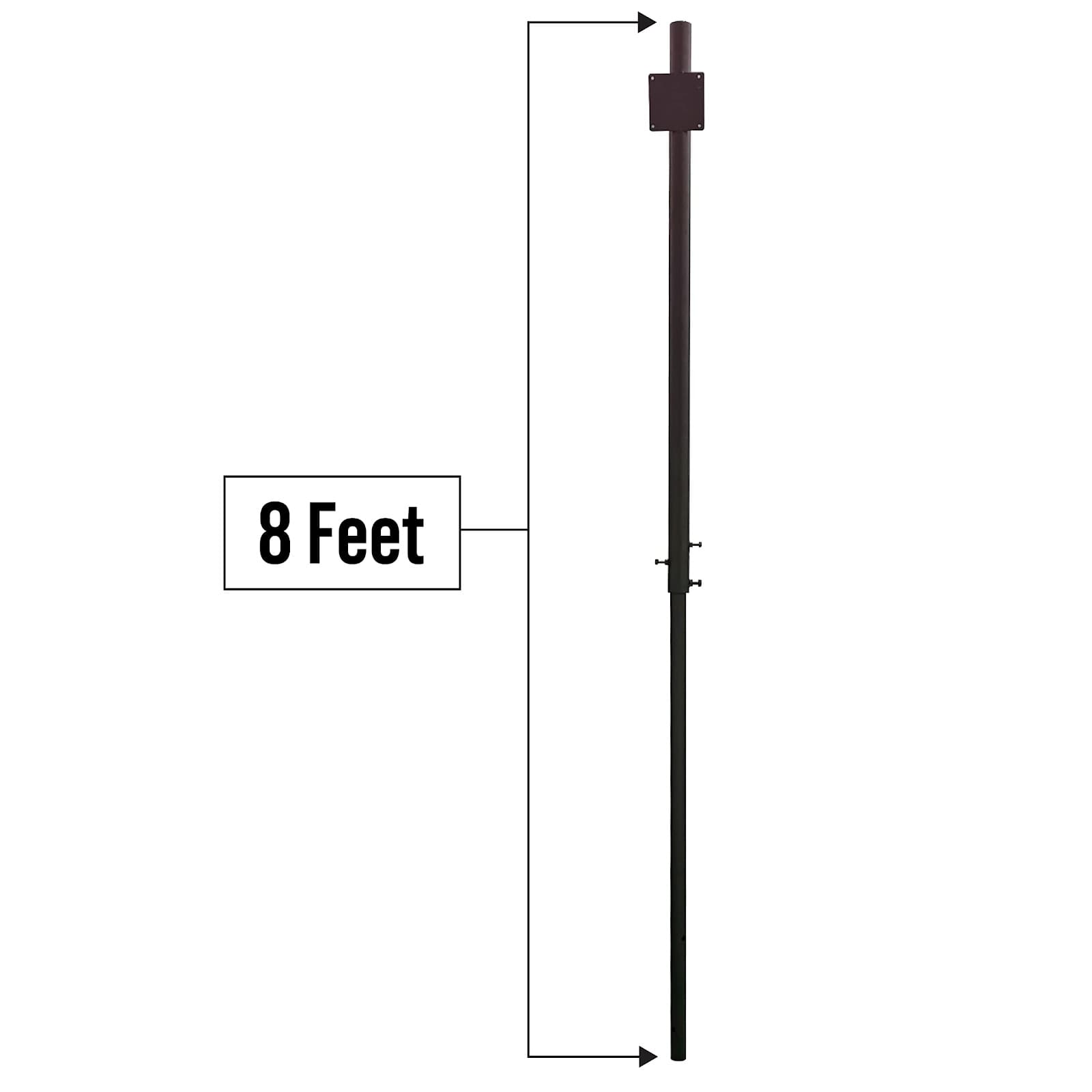 Ladwa Height Adjustable Concreting (Cement/Jelly Mix) Brown Pole For Safety 18Inch, 24Inch Convex Mirror & Road/Other Signboards(Pack of 2) view 3