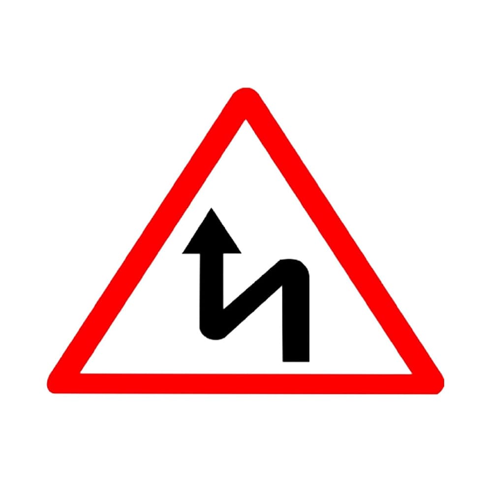 LADWA Triangle Signage 600mm - Left Reverse Bend