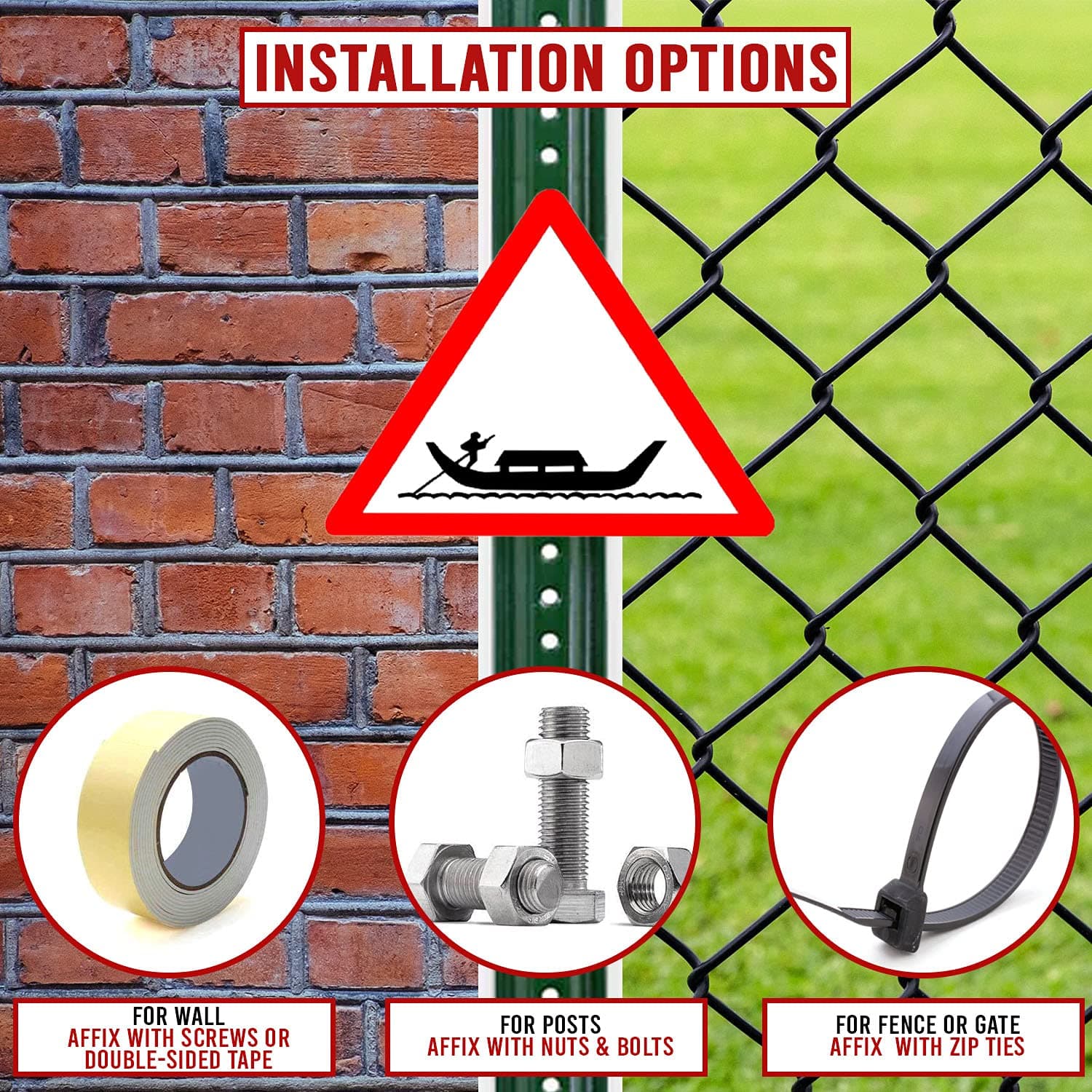 LADWA Triangle Signage 600mm - Ferry view 2