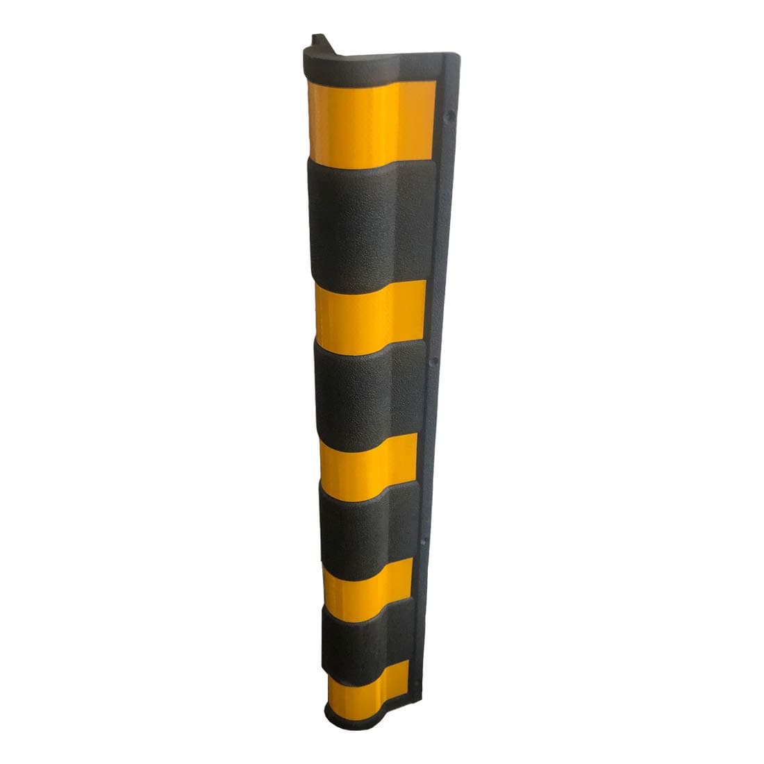 LADWA 800mm, 2 Pieces Parking Safety Pillar Guard, Rubber Corner Bounce Shaped Guard with Yellow Reflective Tapes for High Visibility view 4