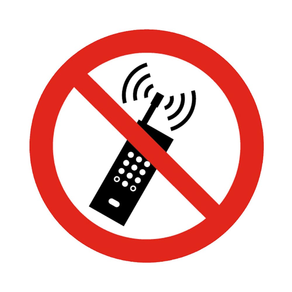 LADWA Circle Signage 600mm - Mobile Prohibited