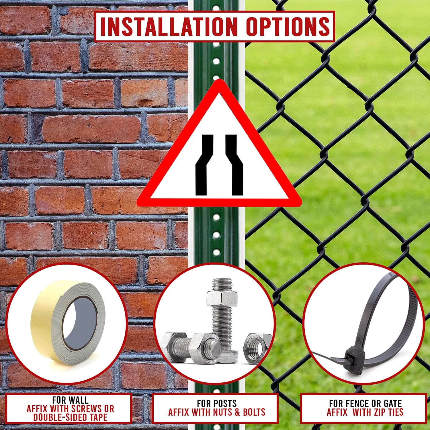 LADWA Triangle Signage 600mm - Narrow Bridge view 2