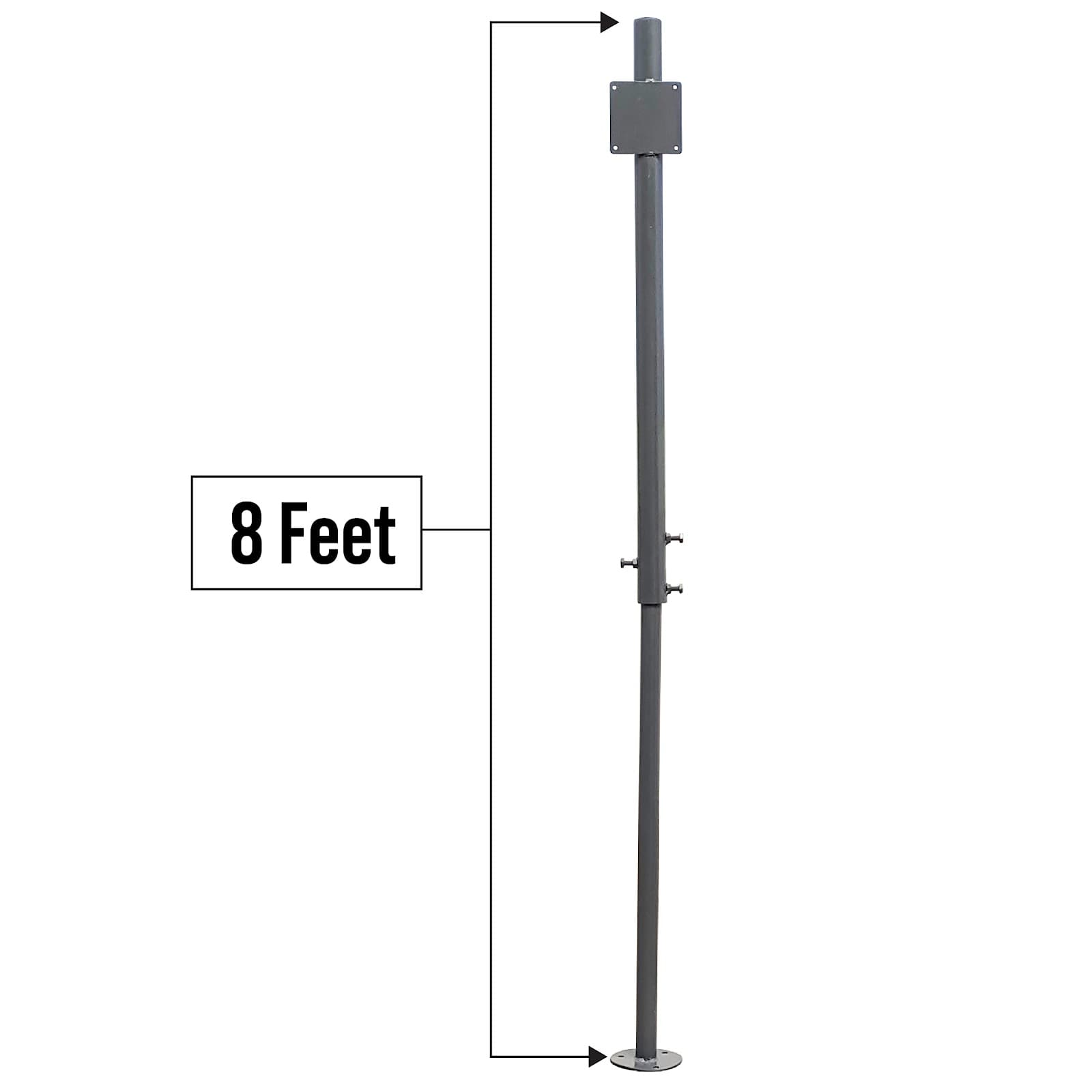 Ladwa Height Adjustable Grouting (Anchor Bolting) Grey Pole 3Inch With 32 Inch Convex Mirror (One Pole & One 32 Inch Mirror) view 3
