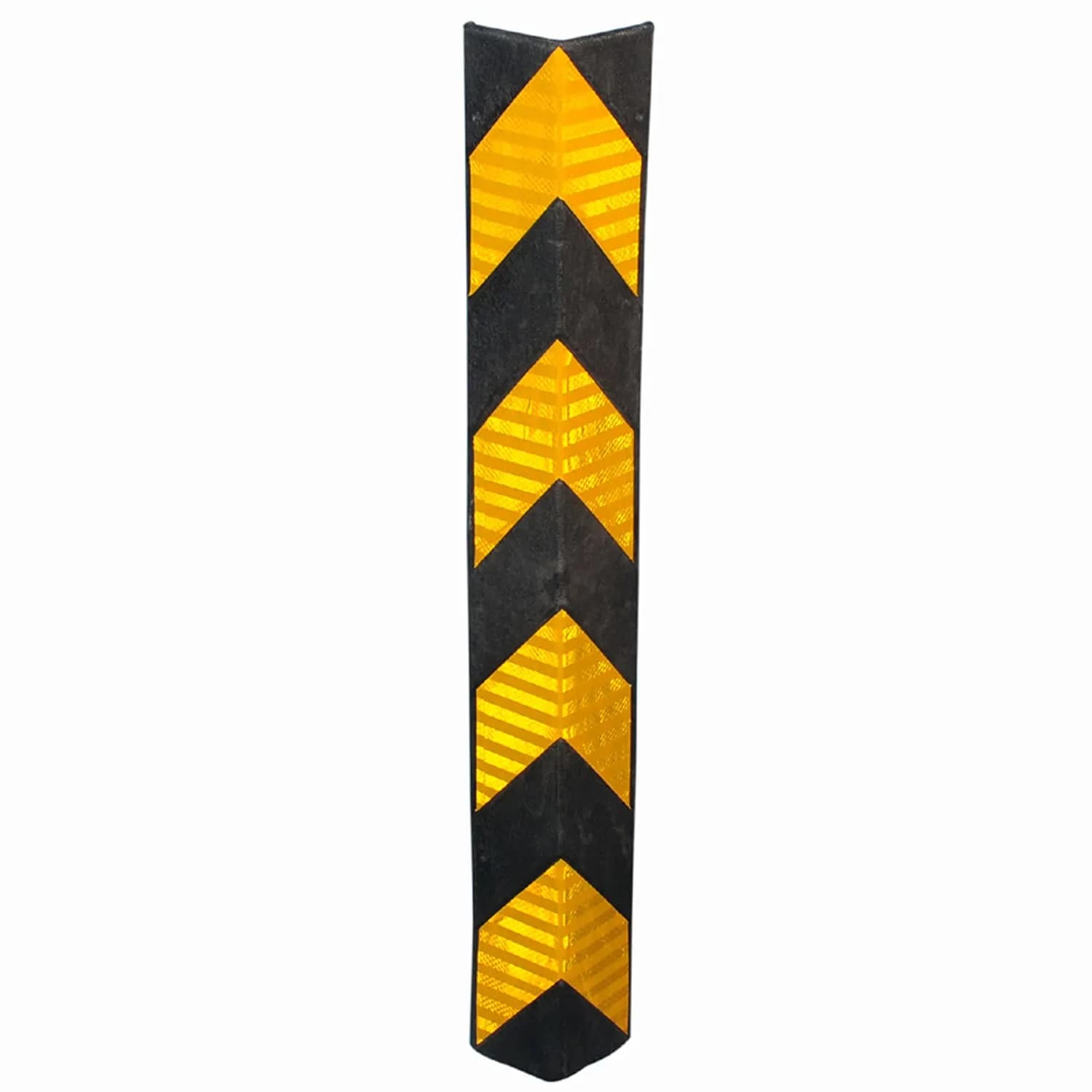 LADWA 800mm, 10 Pieces Parking Safety Pillar Guard, Rubber Corner L Shaped Guard with Yellow Reflective Tapes For High Visibility