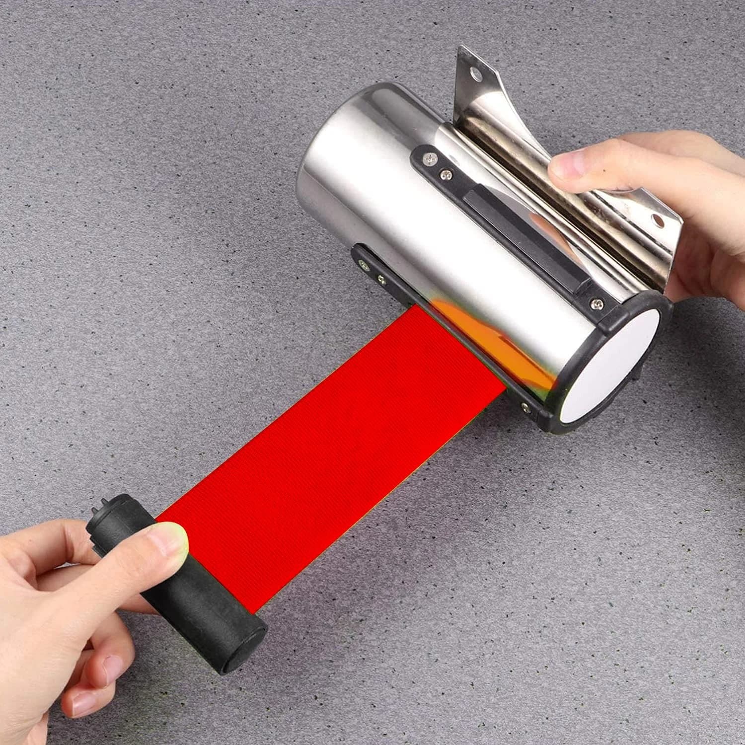 Ladwa SS Wall Mount Q Manager With RED Tape P-1