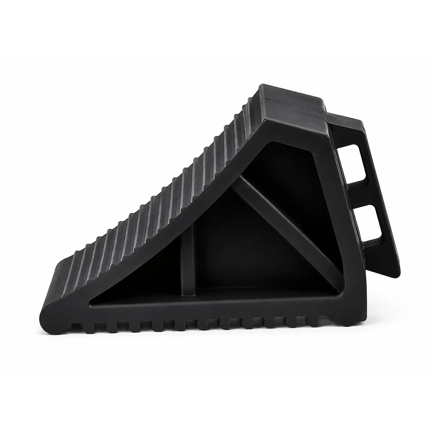 LADWA Rubber Wheel Chock Wheel Stopper Movable Heavy Duty Solid Rubber for Prevents Vehicles from Rolling During Maintenance or Storage (Pack of 1)