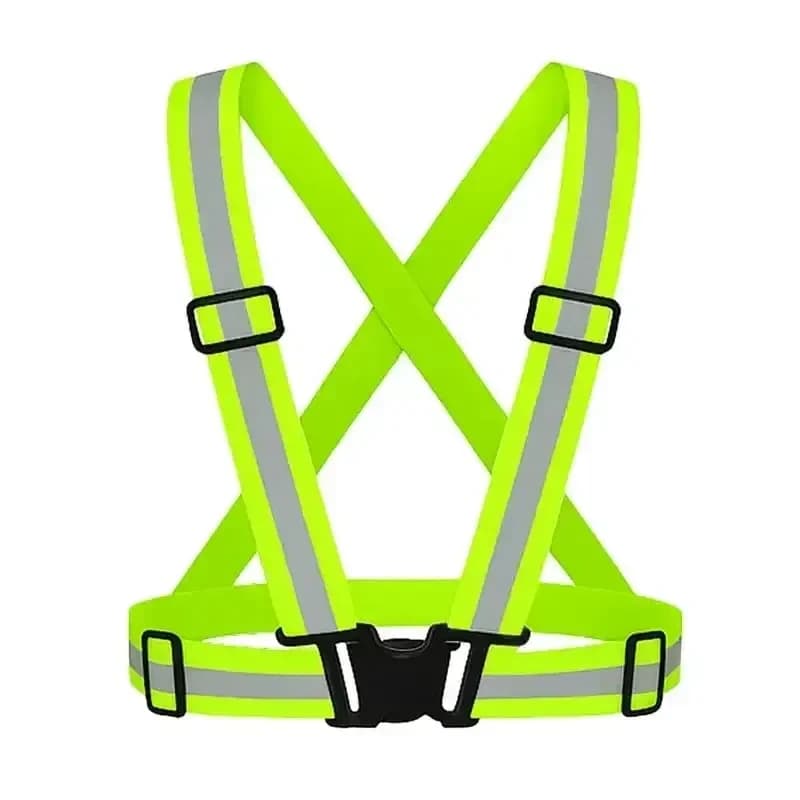 Reflective safety CROSS BELT GREEN