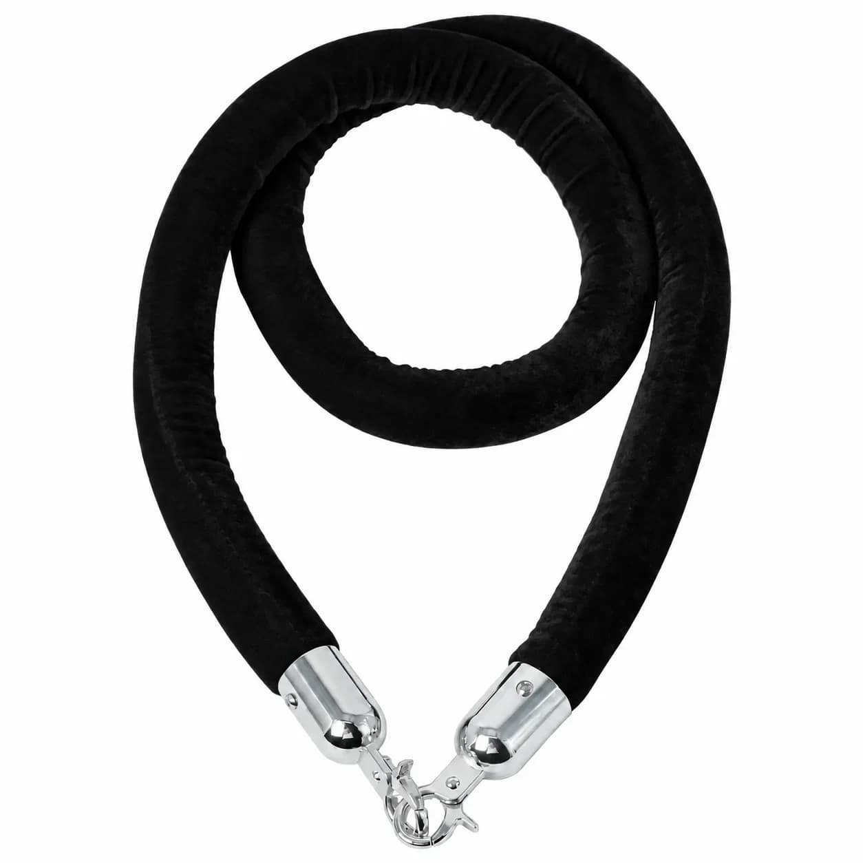 Ladwa Black Velvet Rope With Silver Hook P-1