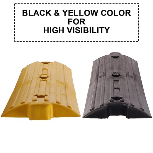 LADWA 6 Mtrs Plastic Rumblers Safety Speed Breaker in Black & Yellow Color for High Visibility