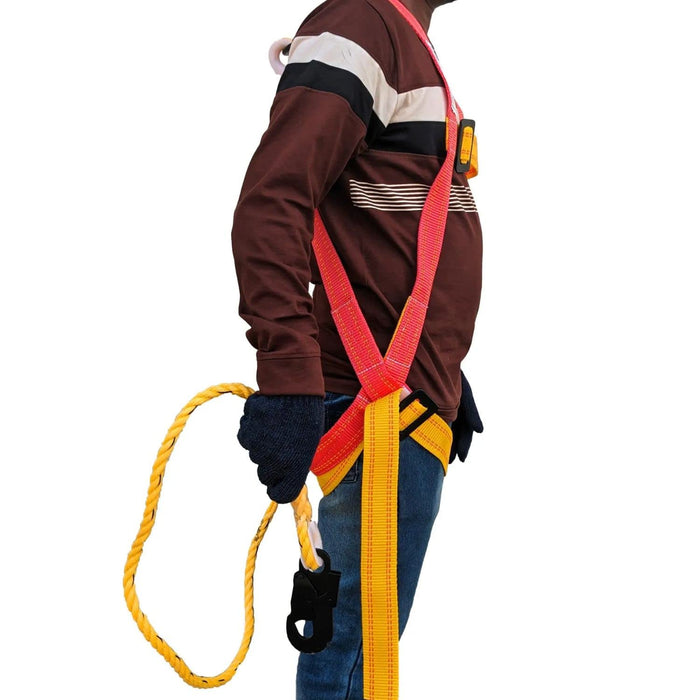 LADWA Safety Belt Harness Full Body Fall Protection with Scaffolding Hook Unisex Full Body Adjustable Climbing Harness Safety Belt (1)