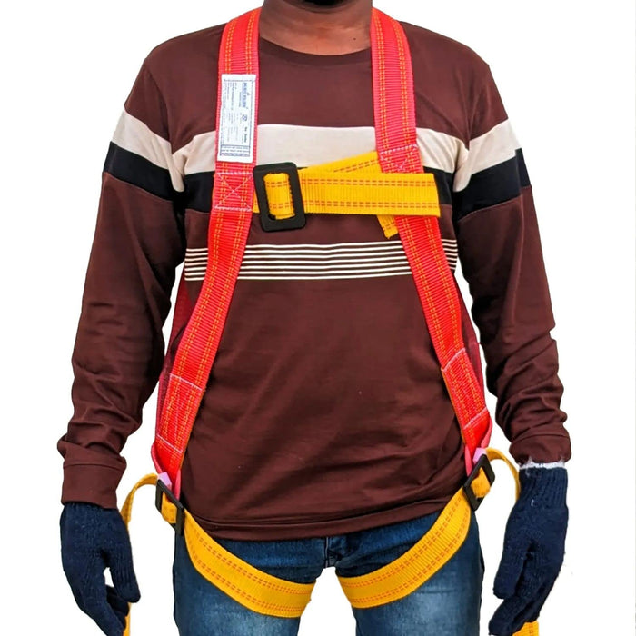 LADWA Safety Belt Harness Full Body Fall Protection with Scaffolding Hook Unisex Full Body Adjustable Climbing Harness Safety Belt (1)